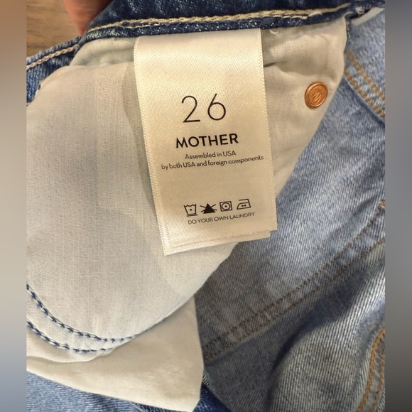 MOTHER Superior Denim High Waisted Tunnel Vision Sneak size 26 - Picture 6 of 15